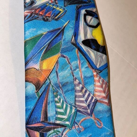 Vintage Ralph Marlin Designer KITES tie 1992 - Picture 10 of 11